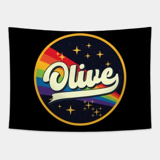 Olive // Rainbow In Space Vintage Style Tapestry