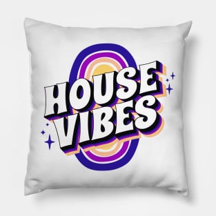 HOUSE MUSIC - House Vibes (Blue/purple/sand) Pillow