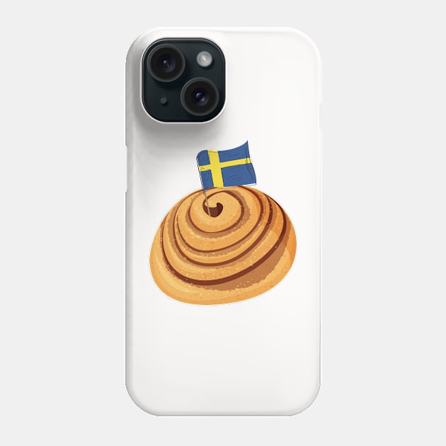 Swedish Kanelbulle Cinnamon Bun Phone Case by alvarsprints