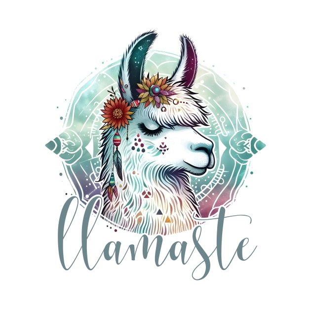 Llamaste llama namaste by Batshirt