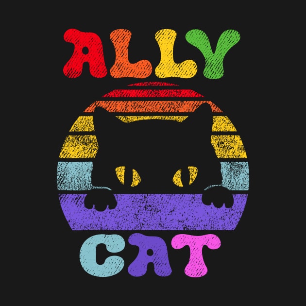 LGBT Ally Cat Be Kind Gay Rainbow Funny LGBTQ Gifts by urlowfur