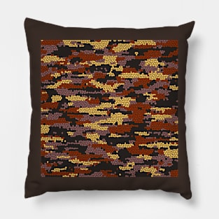 Camo Pattern - Chocolate Brown Pillow