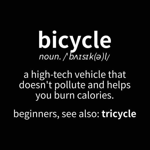 Dictionary Definitions Bicycle by blacklines