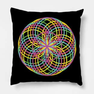 Rainbow Seed of Life Pillow
