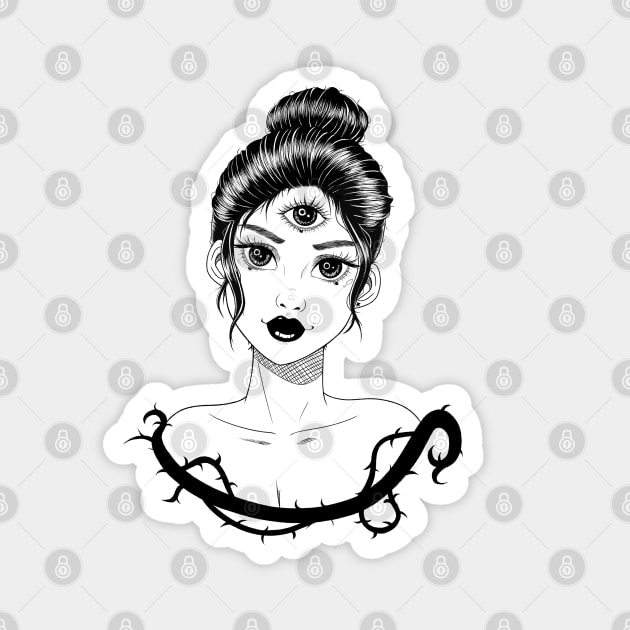 Third Eye Girl Magnet by PeppermintKamz