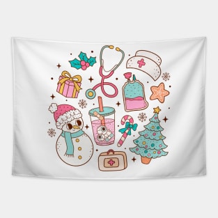 Retro Nurse Christmas 2023 Tapestry