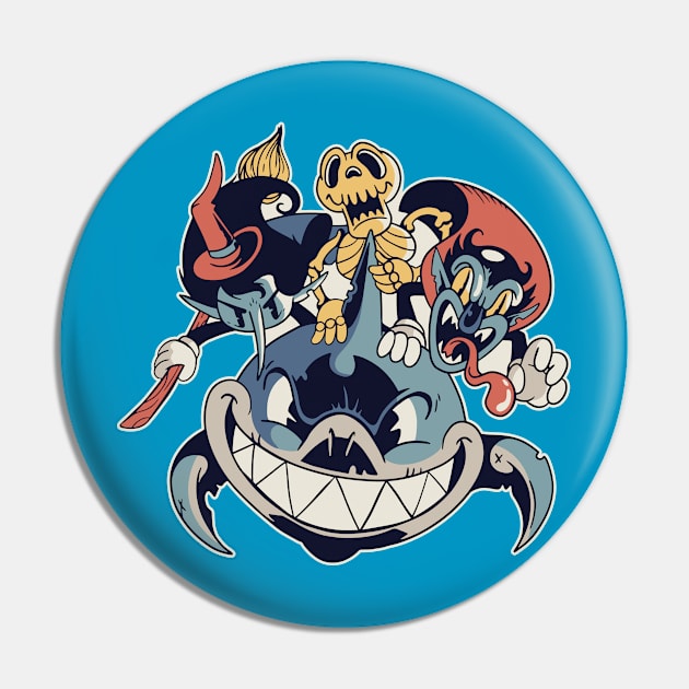 Halloween Friends Pin by Safdesignx