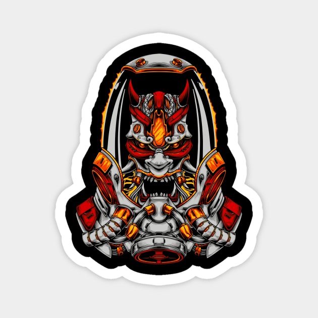 Mecha raijin Magnet by kushgraphik