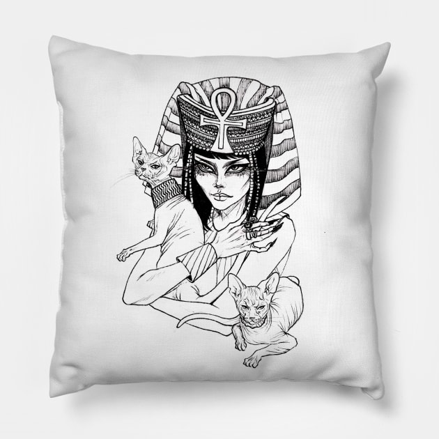 Bastet Pillow by natalie_romanoff