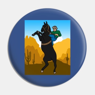 Rodeo Riding On A Horse Pin