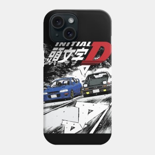 Takumi Fujiwara 86 vs Bunta Fujiwara Sti Drift Car Battle Phone Case