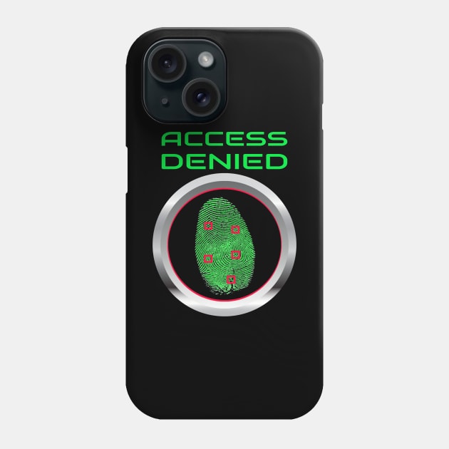 Cyber Security - Access Denied - Fingerprint - Cyber forensics Phone Case by Cyber Club Tees