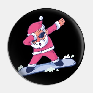 Snowboarding Santa Dab Pin