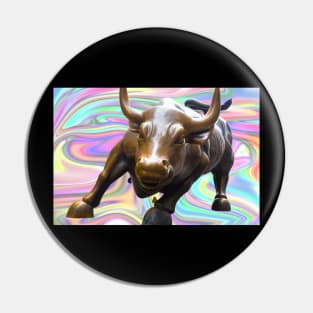 abstract bull streetwear design Pin