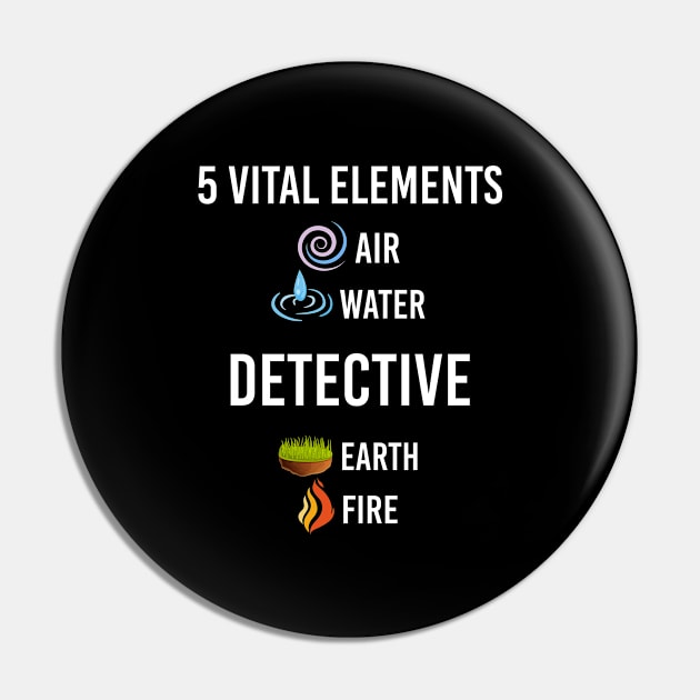 5 Elements Detective Pin by Happy Life