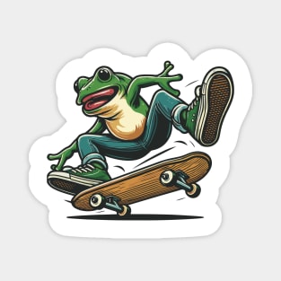 Skater Frog Magnet