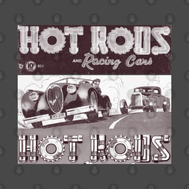 HOT RODS RACING CARS VINTAGE COMICS SPORTS by DAZu