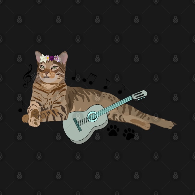 Cat Play Guitar by smoochugs