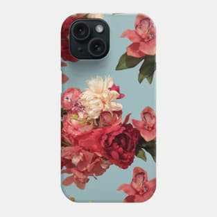 Just Flowers on Light Blue Phone Case