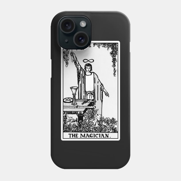 I. The Magician Tarot Card | Black and white Phone Case by wildtribe