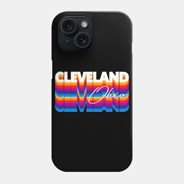 Cleveland Ohio // Retro Typography Design Phone Case by DankFutura