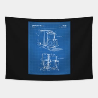 Coffee Maker Patent - Coffee Lover Kitchen Cafe Decor Art - Blueprint Tapestry