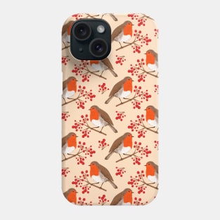 European Robin Bird Pattern Phone Case