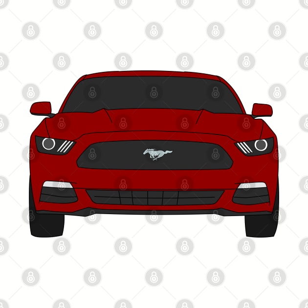 Ford Mustang Front End Ruby Red by Jessimk
