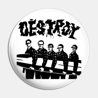 Destroy t shirt punk Pin