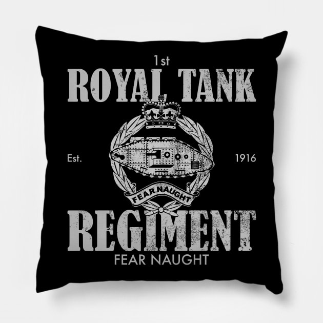 1st Royal Tank Regiment Pillow by TCP