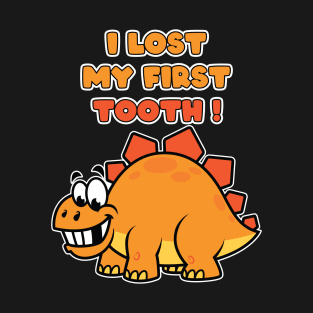 Kids I Lost My First Tooth - Cute Dinosaurs print T-Shirt