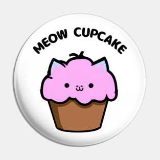 Meow Cupcake - Kawaii cat and cup cake Pin