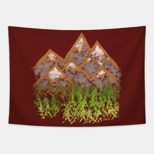 Simple Mountains Tapestry