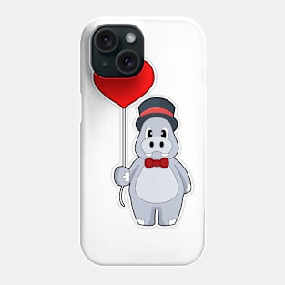 Hippo Groom Balloon Wedding Phone Case