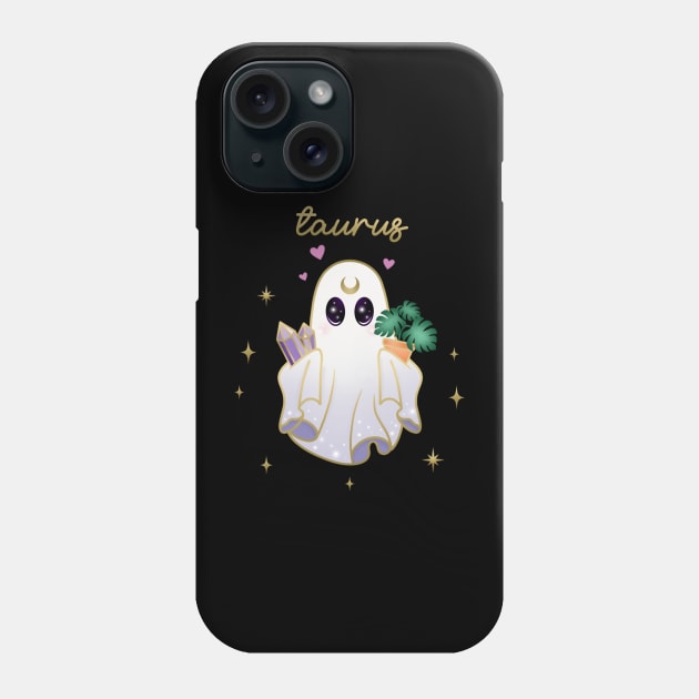 Taurus Crystal & Plant Ghost Phone Case by moonstruck crystals