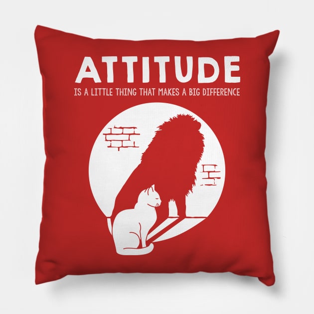 Cat Lion Attitude Pillow by yeoys