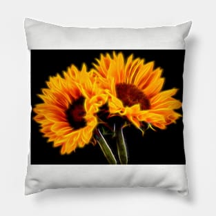 Two Sunflowers Pillow