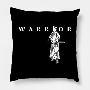 Samurai Warrior Carrying Swords Pillow