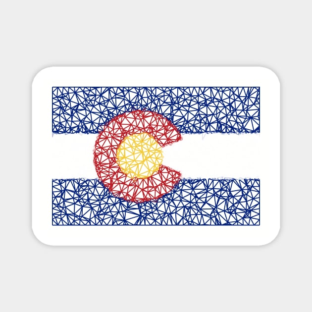 Low Poly Colorado Flag Magnet by TRIME