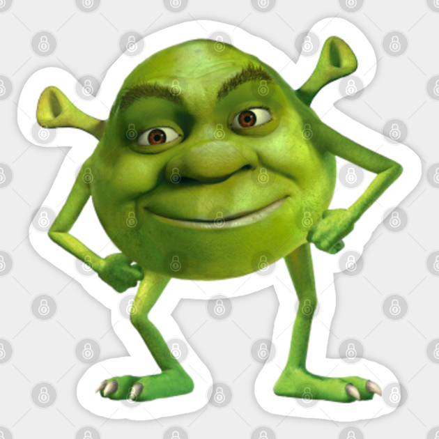 Shrek Meme Face Shrek Wazowski Shrek Meme Sticker Teepublic