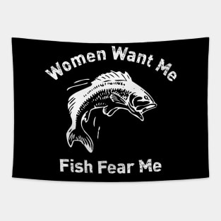 Women Want Me Fish Fear Me Tapestry