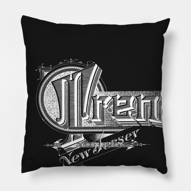 Vintage Trenton, NJ Pillow by DonDota