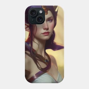 Pretty Fantasy Elf Purple Hair Artwork Phone Case