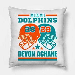 Miami Dolphins Achane 28 American Football Retro Pillow