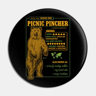 Funny Bear Fact File - Picnic Pincher Pin