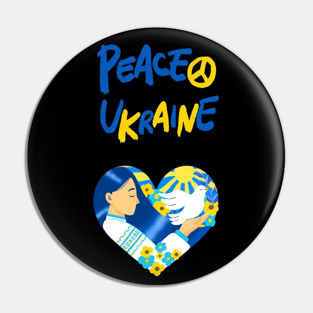 Peace For Ukraine Pin by VersoDigitalDesign