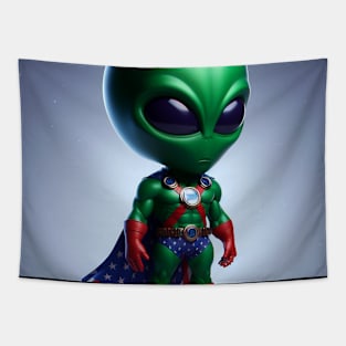 Martian Alien Caricature #4 Tapestry