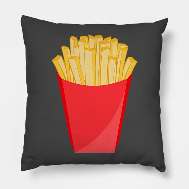 French Fries Pillow by THP Creative