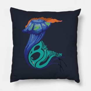 Blue Umbrellas Pillow