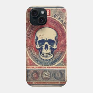 skeleton on old book - halloween design Phone Case